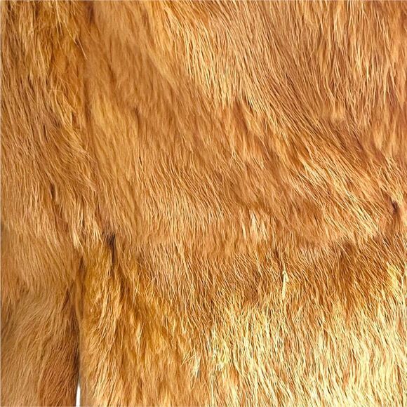 FUR COAT Y2K Vintage SPLIT END LTD. British Tan Genuine Rabbit Fur Winter Coat J - Picture 8 of 12